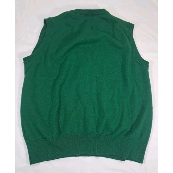 Womens Merino Wool Vest University Oregon UO Ducks Brooks Brothers Large Green - Picture 6 of 6